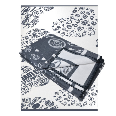 Kocyk bawełniany dis.8 ciemnoszary TM Jarosław